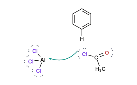 Friedel–Crafts reactions: Aluminium chloride rips a chlorine off, and the ion left behind is hungry enough to attack benzene.